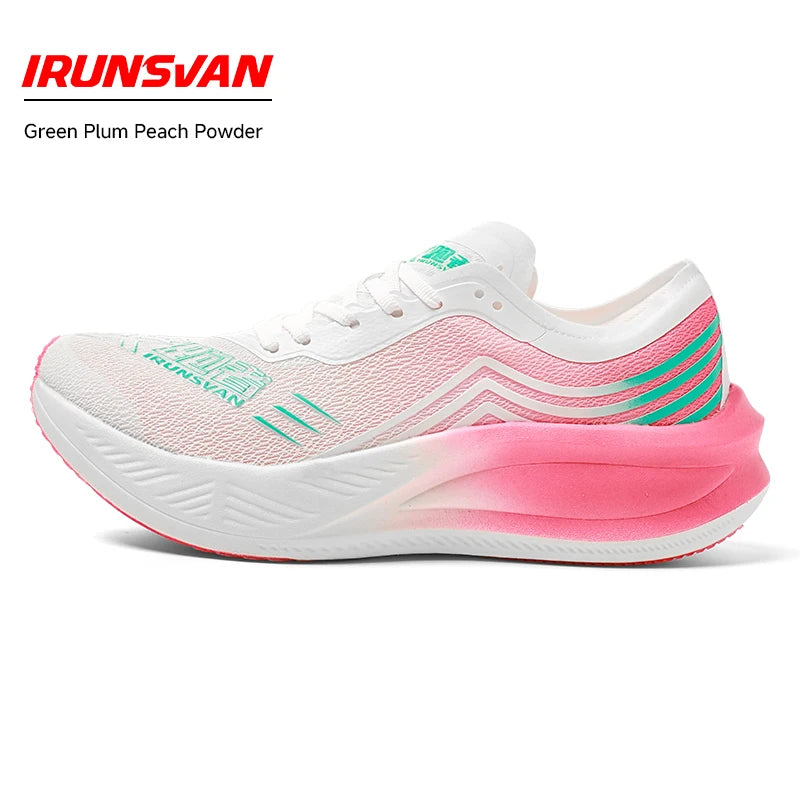 IRUNSVAN Marathon Racing Carbon Plate Men's Running Shoes Ultra Light Shock Absorption Training Women's Sports Shoes