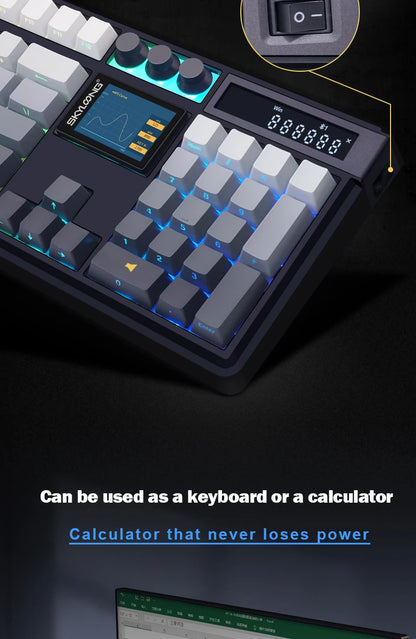 SKYLOONG GK104 Pro Wireless Mechanical Keyboard 100% Custom Keyboard Hot-Swappable Low-noise Switch for PC Gamer Office Accessories