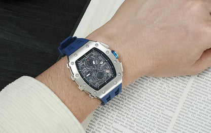 TSAR BOMBA New TB8204 Watch for Men, Japan Quartz Chronograph, 50M Waterproof Wristwatch, Fashion Sport Clock, Luxury Gift