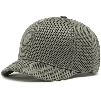 HT4828 5CM Short Brim Baseball Cap Male 6 Panels Baseball Hat Breathable Mesh Trucker Cap Men Women Solid Plain Snapback Cap