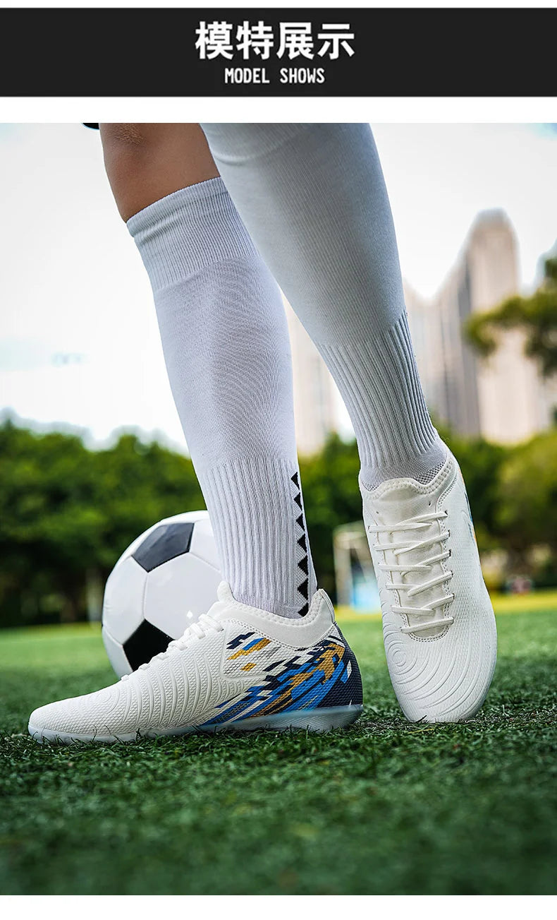 Casual Comfortable Men's Sports Shoes Soccer Shoes Men Anti-slip Outdoor Grass Training Breathable Lace-up Football Boots