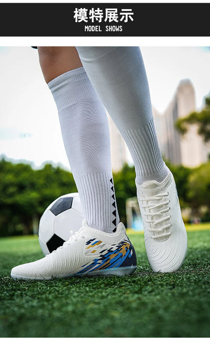 Casual Comfortable Men's Sports Shoes Soccer Shoes Men Anti-slip Outdoor Grass Training Breathable Lace-up Football Boots