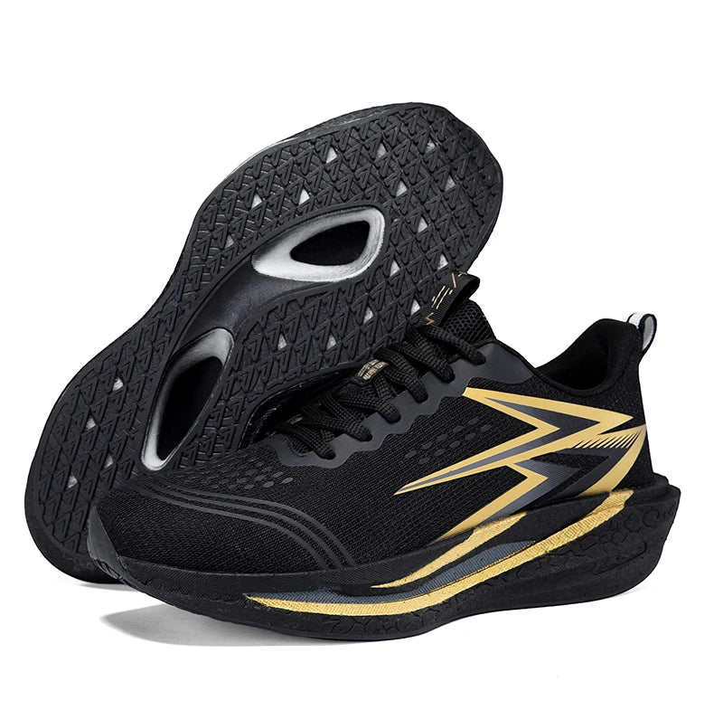Ténis de Corrida NOVOS com Placa de Carbono para Maratona, Homem e Mulher, Desportivos, Respiráveis, Leves, Confortáveis, Antiderrapantes e Casuais