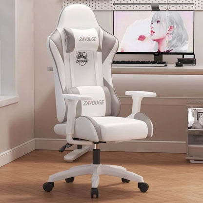 Cadeira de Escritório Gaming Reclinável AOLIVIYA para Computador em Casa, Rotativa, com Elevação, Encosto e Apoio para Pés, para Cybercafé e E-Sports