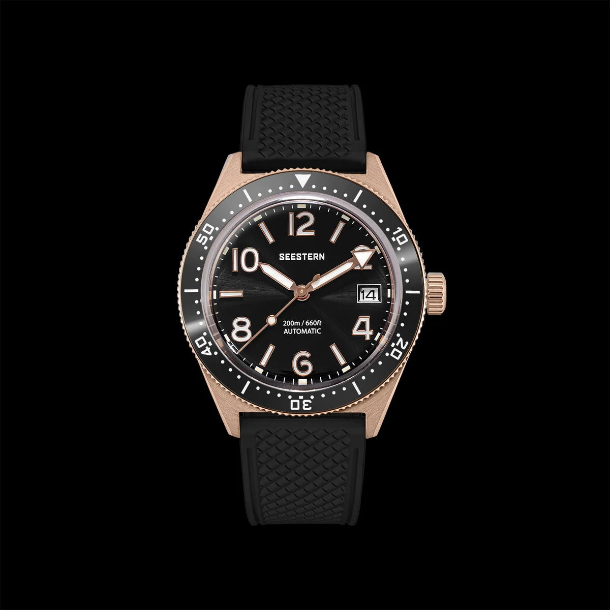 SEESTERN Diver Men Watch Automatic Mechanical Wristwatches NH35 Movement Ceramic Bezel 20Bar Waterproof Sapphire Luminou S434-2