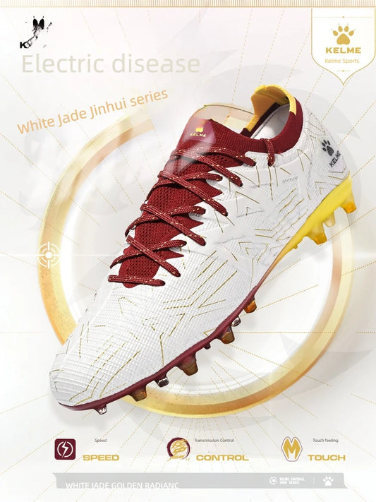 KELME Adult Football Boots Men's Disease Electric 3.0 Short Spikes Soccer Shoes Children's MG Professional Match Training Shoes