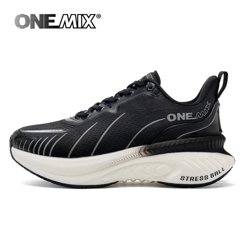 Zapatillas de running ONEMIX New Cushioning para hombre, aptas para corredores pesados, deportivas con cordones para mujer, antideslizantes, de exterior, deportivas para hombre