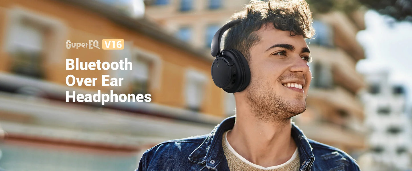 OneOdio Bluetooth 5.3 Wireless Headphones Over Ear Bass Mode Headset with Mic, 90H Playtime Foldable Bluetooth Headphones