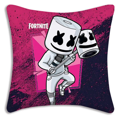 Anime game Fortnites Pillow Covers Cartoon Sofa Decorative Home Double-sided Printing Short Plush Cute Cushion Cover