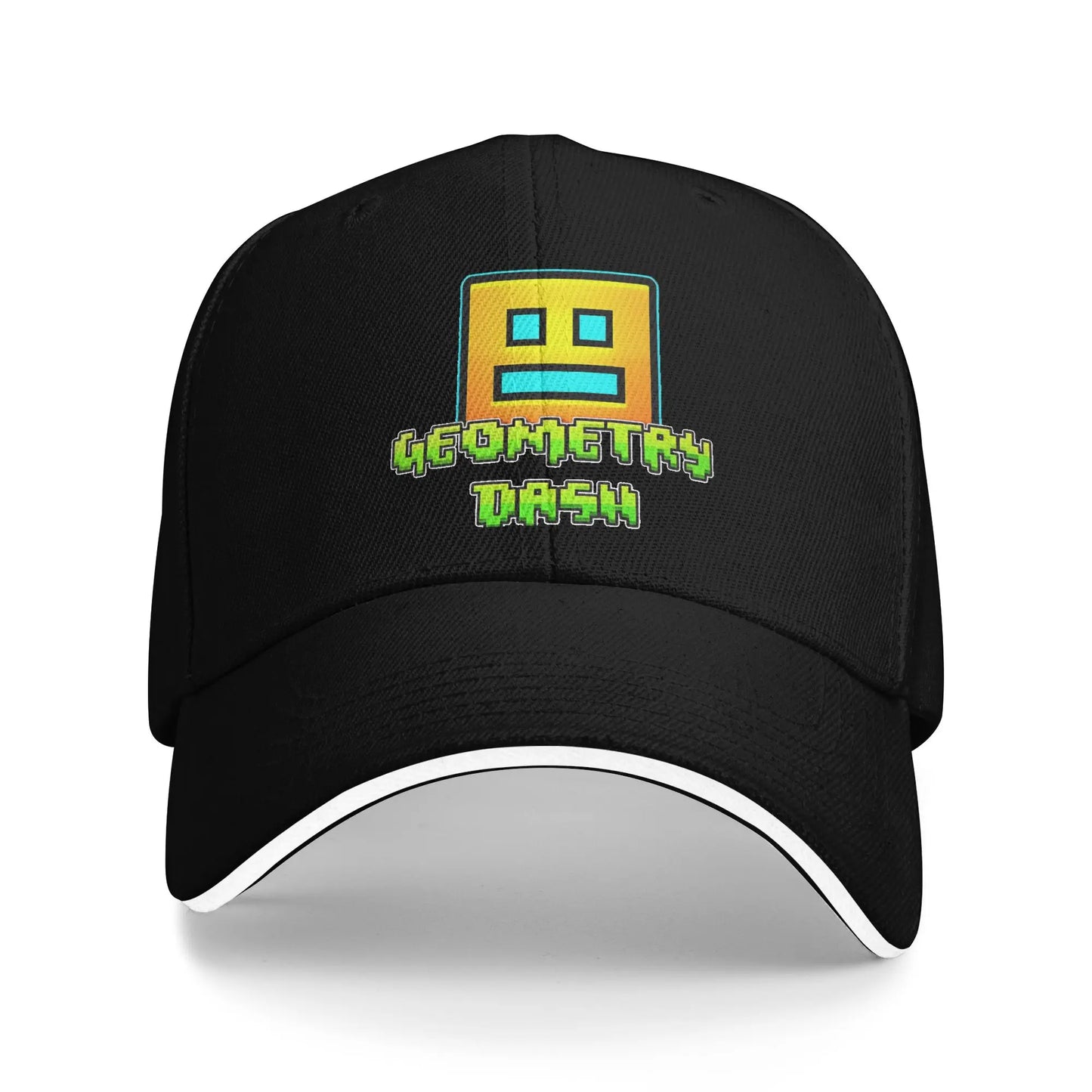 Geometry Game Dash Baseball Cap Casual Unblocked Level Sandwich Hat for Men Women Breathable Headwear Activities