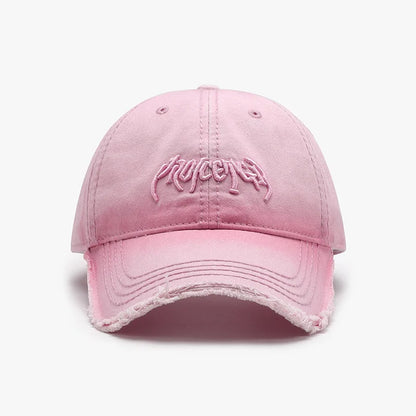 Letter Three-dimensional Embroidery Soft Top Rough Edge Men's BaseballCap European and American Fashion Versatile Cap Adjustable