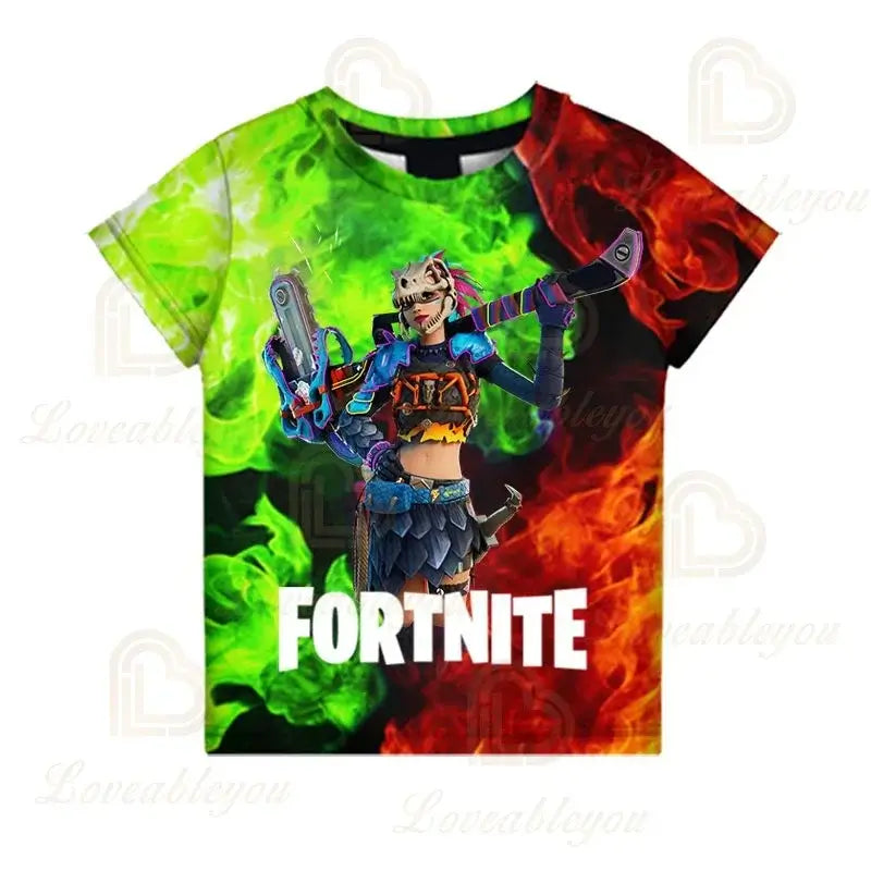 Camiseta Battle Royale Fortnite Victory para niños, tops para niñas y niños, camisetas Harajuku infantiles 3D, NUEVO DISEÑO 2025