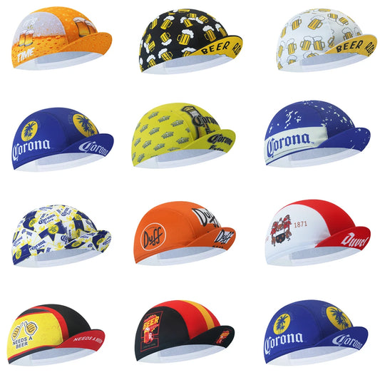 Boné de Ciclismo Beer para Desporto ao Ar Livre, Boné de Equipa para Bicicleta, Respirável, Proteção Solar de Verão, Unissexo