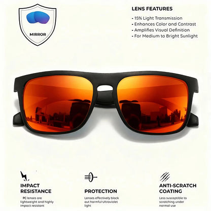 3pcs Fantasy Square Polarized Sunglasses AntiGlare UV400 Glasses Brand Designer Summer Party Driving Fishing Christmas Gift