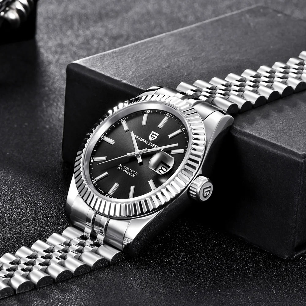 Orologi PAGANI DESIGN 2026 nuovi, meccanici di lusso oro e argento da uomo, in acciaio inossidabile, vetro zaffiro, automatici