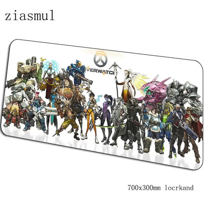 overwatch mouse pad Cartoon Computer mat 700x300x3mm gaming mousepad large Indie Pop padmouse keyboard games pc gamer desk