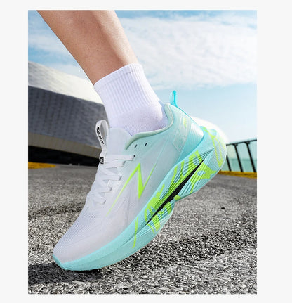 Running Shoes Carbon Plate Specialty Marathon Men's Sports Mesh Breathable Lightweight Women's Athletic Non-Skid Sneakers