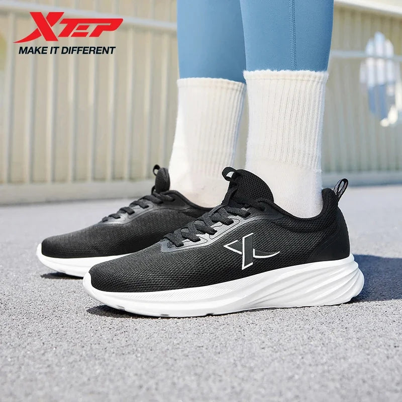 Sapatilhas de Corrida Xtep para Mulher 2025 Verão Novidade Resistentes Leves Casuais com Amortecimento de Impacto e Malha Respirável 875418110054