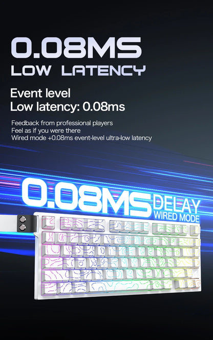 ATTACK SHARK R82 HE Wired 75% Magnetic Keyboard RGB 8000Hz Rapid Trigger 0.005mm Actuation Gaming Keyboard
