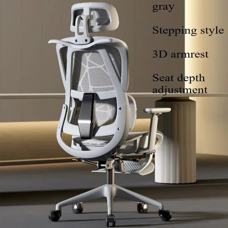 Gaming Chair Office Desk Ergonomic Computer Adjustable Armrests 3D Headrest Chair Lift Chair Back Can Tilt Back with Foot Pedals