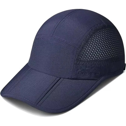 GADIEMKENSD Quick-Drying Foldable Portable Baseball Caps For Men Summer Sea Wave Embroidery Unisex Sport Sun Hats Snapback Cap