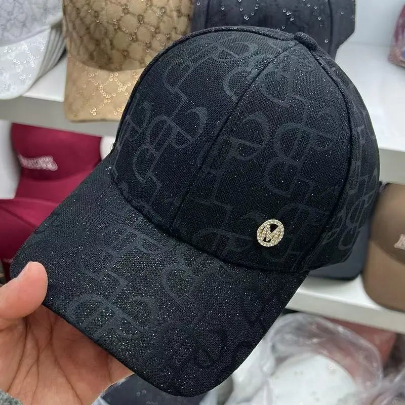 Letter-Printed Baseball Cap Casual and Versatile Baseball Cap Retro Fashion Comfortable Sun Hat for Women