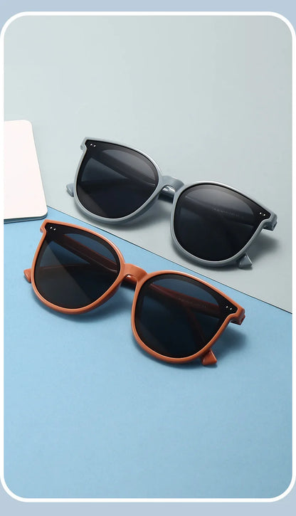 3-12 Years Kids Polarized Sunglasses Boys' Cool Girls Soft TPEE Frame Cat Eye Design Fashion Sun UV400 Protection Oval Glasses