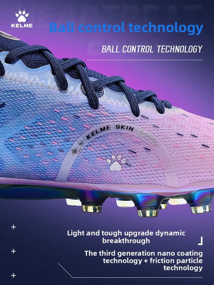 KELME FG Profi-Fußballschuhe mit langen Stollen für Naturrasen, professionelle Fußballschuhe für Wettkämpfe, rutschfeste Indoor-Fußballschuhe