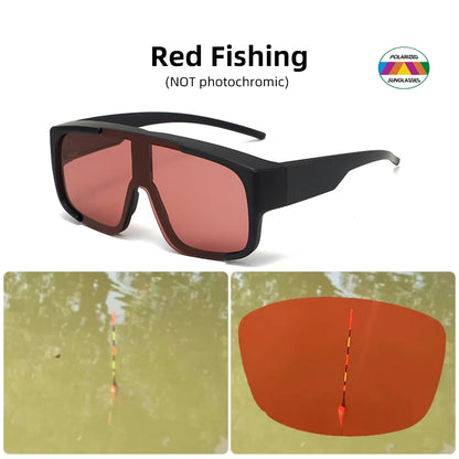 VIVIBEE Large Polarized Glasses Fit Over Sunglasses Photochromic Men Driving UV400 Fishing Outdoor Women Mirrored Dark Goggles