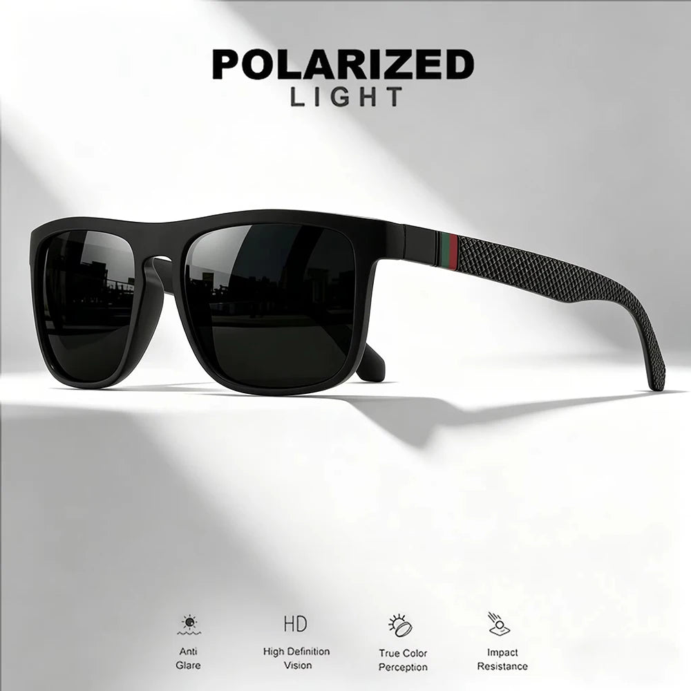 3pcs Fantasy Square Polarized Sunglasses AntiGlare UV400 Glasses Brand Designer Summer Party Driving Fishing Christmas Gift