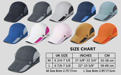 GADIEMKENSD Unisex Quick Dry Sports Cap - Running, Hiking, Golf - Sun Protective Outdoor Cap (Gorra Running, Boné Corrida）