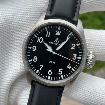 STEELFLIER Official SF743 Pilot VH31 Quartz Movement Big Onion Crown 200M Waterproof Sapphire Crystal Luxury Dive Luminous Watch