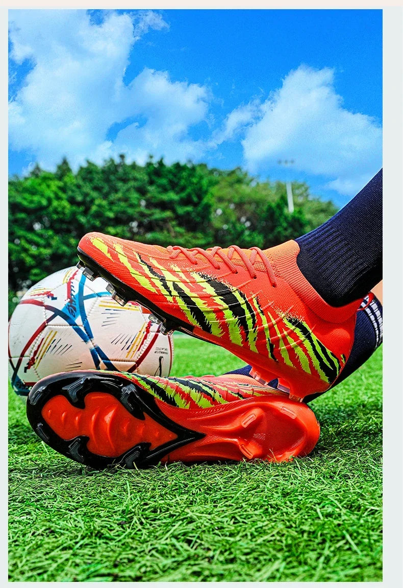 New Men’s Match Unisex Soccer Shoes Outdoor Adult Cleats Ultralight Football Boots Sport Non-Slip Comfortable Grass High-Quality