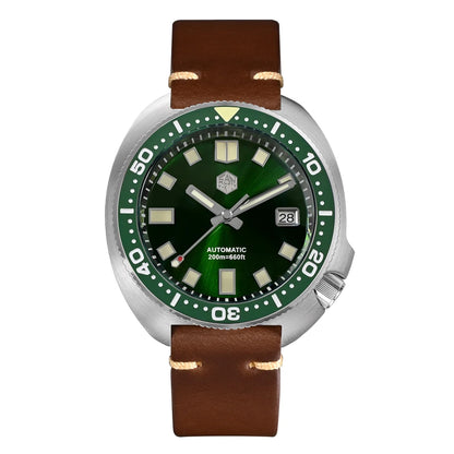 San Martin Turtle Men's Diver Watch 44mm NH35 Automatic Mechanical Wristwatch Sapphire Waterproof 200m Luminous Watches SN0047