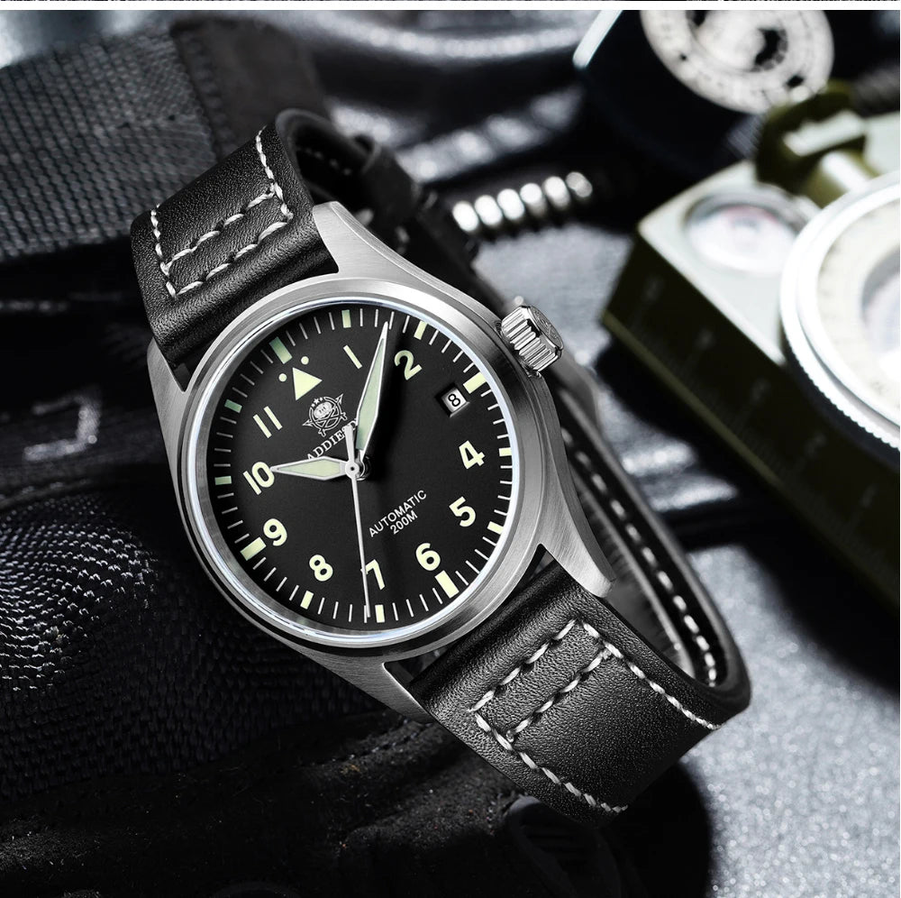 ADDIESDIVE Watches For Men C3 Super Luminous 200m Waterproof Japan 8215 316L Stainless Automatic Mechanical Watch