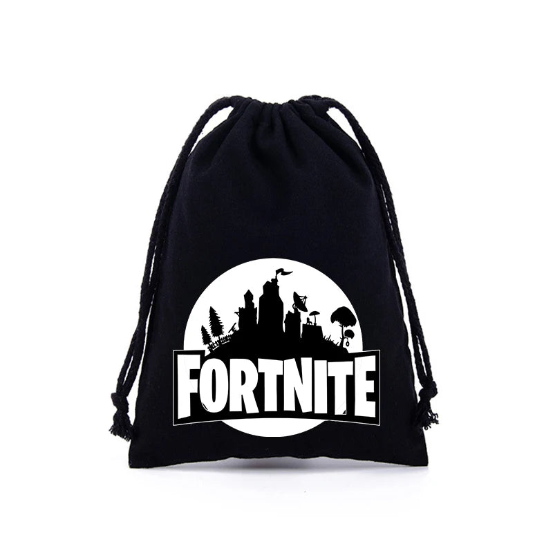 Sacche con coulisse Fortnite per bambini e bambine, stampa cartoon anime, grande capacità, borse portaoggetti, tote bag e borsetta, nuovo grazioso regalo di compleanno