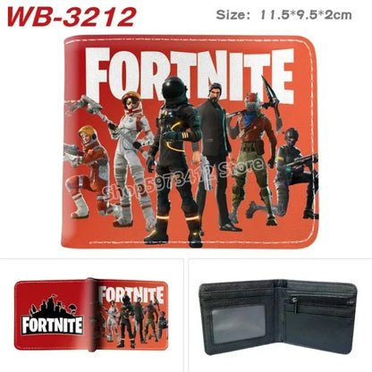 Fortnite Wallets for Boys and Girls Anime Fortnite Wallet Cartoon Card Holder Bag Leather Short Purse Fashion Folded Purses Kids Gift