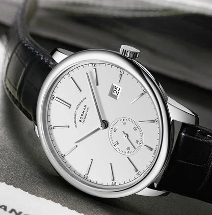 Reloj BORMAN BM3817 TOP nuevo de 42 mm, reloj de lujo para hombre, automático mecánico, cristal de zafiro, ultrafino, impermeable 50M, con subesfera