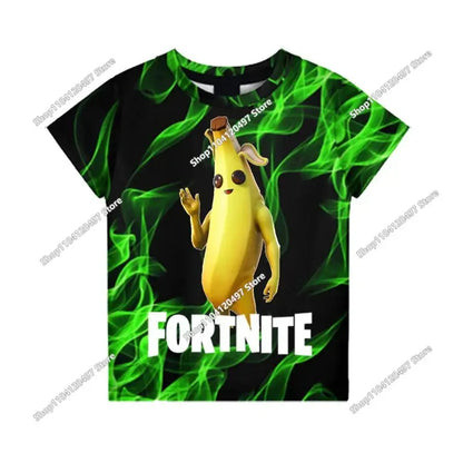 Cartoon Fortnite T Shirt 3D Printed Boys Girls Streetwear Kids Clothes Funny Tshirt O-Neck Summer Tops Birthday Gifts