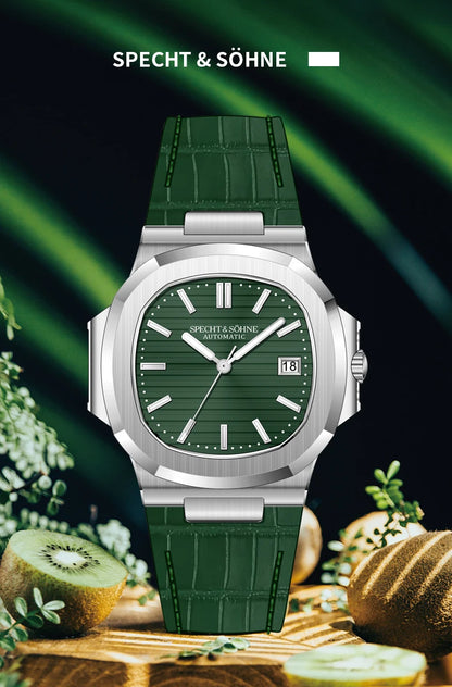 Relógio Masculino Specht&Sohne 2025 New Classic de Luxo Automático em Aço Inoxidável com Safira 8215, Relógio de Pulso Mecânico