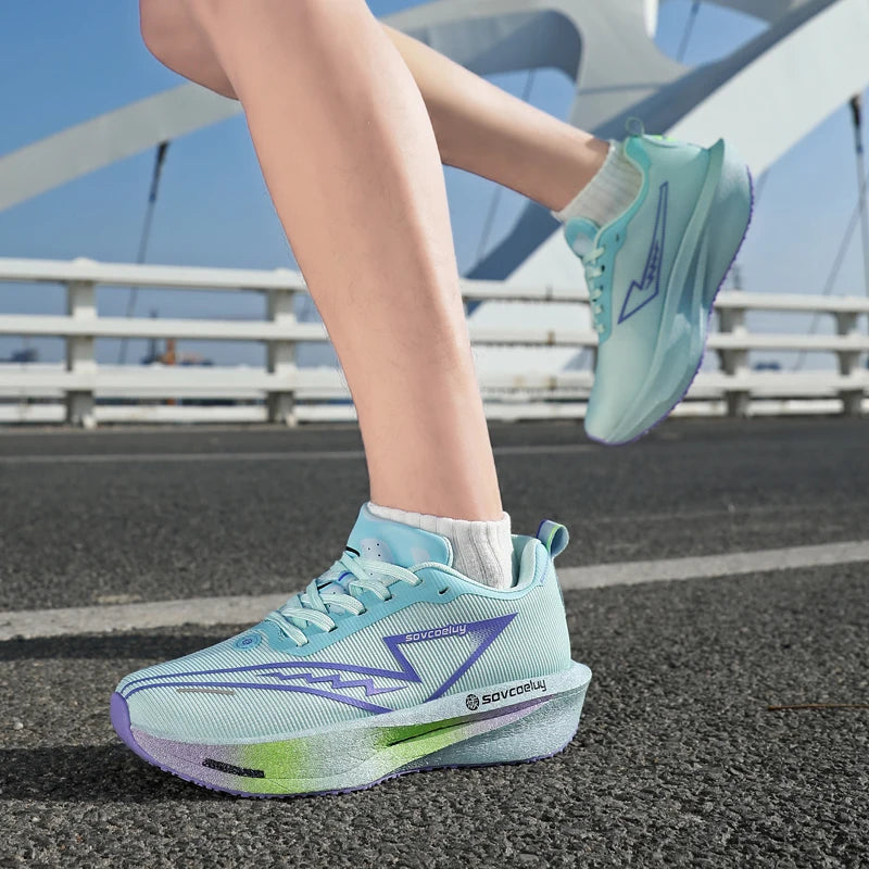 Zapatillas de running con placa de carbono para maratón, deportivas, transpirables, ligeras, cómodas y antideslizantes para hombre y mujer