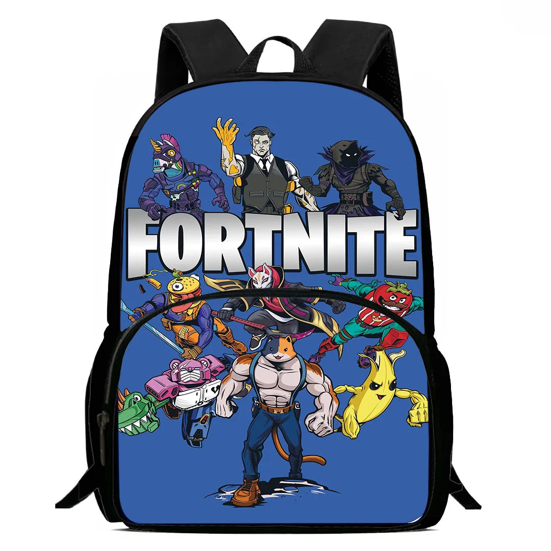 Hot Game Design Child Backpacks F-FortniteS Lunch Bag Pencil Case, Pupil Large Capacity School Bags for Boys and Girls, Best Gift