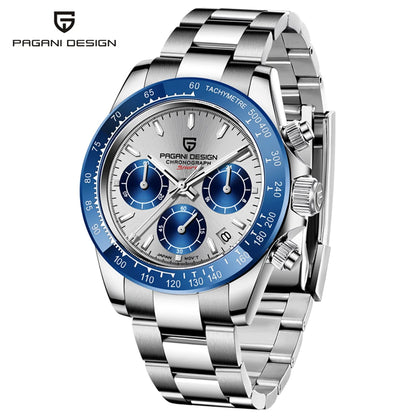 Relógio cronógrafo para homem PAGANI DESIGN – Relógio de pulso de luxo com movimento de quartzo, luminoso e estanque.