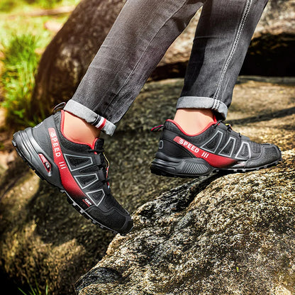 Men's Hiking Shoes Waterproof Outdoor Lace-Up Sports Shoes Women's Bicycle Casual Shoes Non-Slip Field Tactical Training Shoes