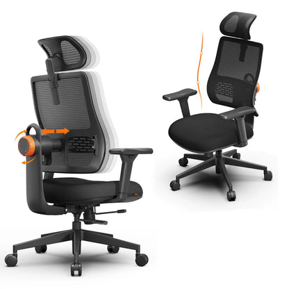 NEWTRAL MAGICH003 Ergonomic Office Chair with Adaptive Lumbar Support, Auto-Following Backrest, Adjustable Headrest, 3D Armrests & Seat Depth