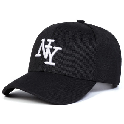 Men's NY Embroidered Baseball Cap Adjustable Outdoor Casual Cap Suitable for Spring Autumn Outings Travel Beach Parties