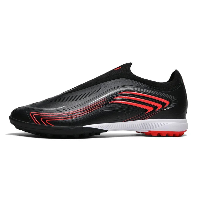 Chaussures de football pour hommes de haute qualité, sans lacets, à enfiler, crampons de football antidérapants pour terrain synthétique TF/FG, chaussures d'entraînement, Chuteira Campo F50