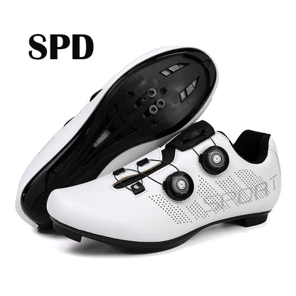 Ultra-Light Cycling Shoes, Breathable and Lightweight, SPD-Compatible Hard Soles for Road Mountain Bike Competition Training