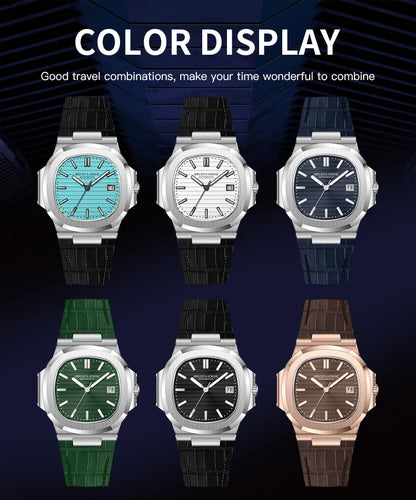 Relógio Masculino Specht&Sohne 2025 New Classic de Luxo Automático em Aço Inoxidável com Safira 8215, Relógio de Pulso Mecânico