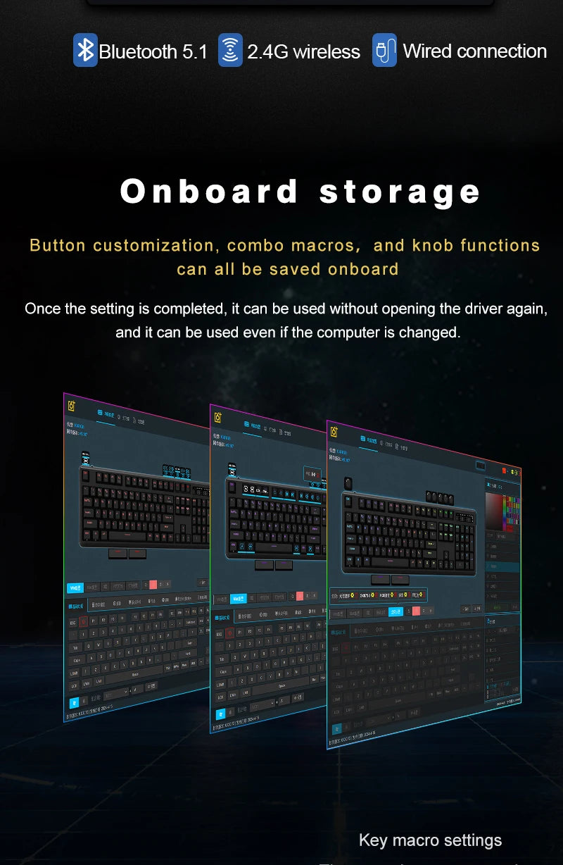 SKYLOONG GK104 Pro Wireless Mechanical Keyboard 100% Custom Keyboard Hot-Swappable Low-noise Switch for PC Gamer Office Accessories